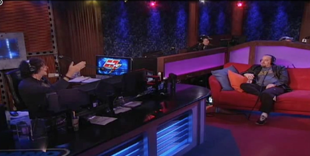 Grillo talking w/Howard Stern about his future, his accent, and his collaborating w/us on his pilot. I lucked out & stayed in the greenroom during this interview!